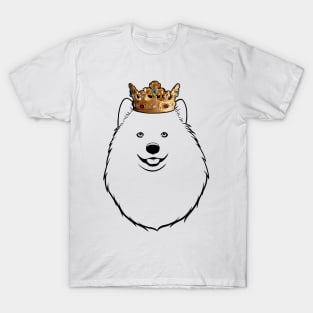 Samoyed Dog King Queen Wearing Crown T-Shirt